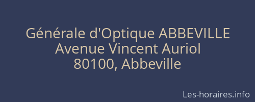 Générale d'Optique ABBEVILLE