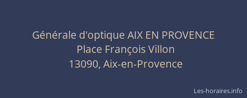 Générale d'optique AIX EN PROVENCE