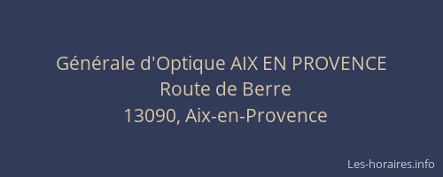 Générale d'Optique AIX EN PROVENCE