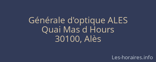 Générale d'optique ALES