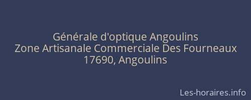Générale d'optique Angoulins