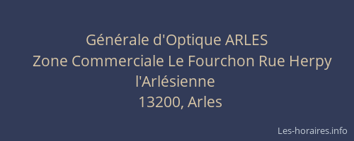 Générale d'Optique ARLES