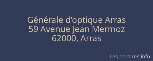 Générale d'optique Arras