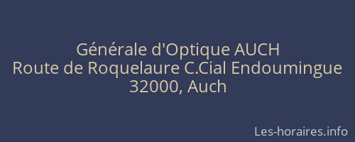 Générale d'Optique AUCH