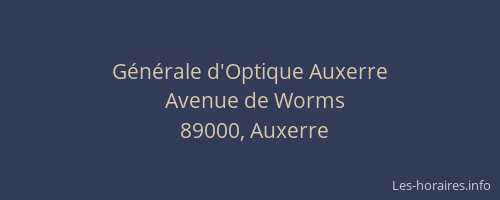 Générale d'Optique Auxerre