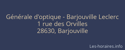 Générale d'optique - Barjouville Leclerc