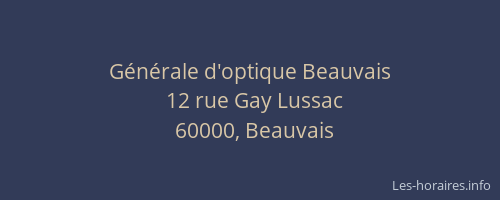 Générale d'optique Beauvais