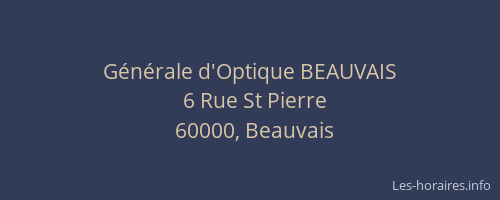 Générale d'Optique BEAUVAIS