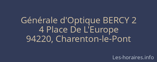 Générale d'Optique BERCY 2