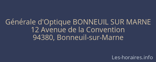 Générale d'Optique BONNEUIL SUR MARNE