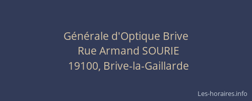 Générale d'Optique Brive