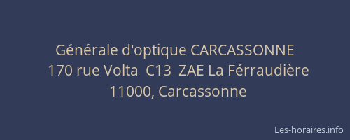 Générale d'optique CARCASSONNE