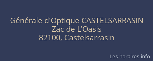 Générale d'Optique CASTELSARRASIN