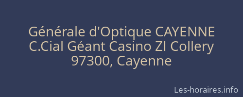 Générale d'Optique CAYENNE