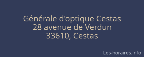 Générale d'optique Cestas