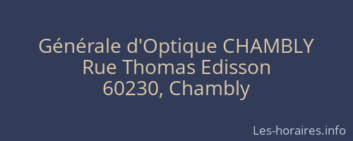 Générale d'Optique CHAMBLY