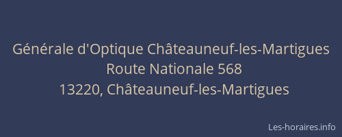 Générale d'Optique Châteauneuf-les-Martigues