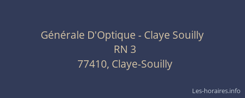 Générale D'Optique - Claye Souilly