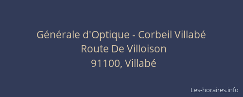Générale d'Optique - Corbeil Villabé