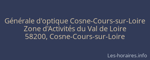 Générale d'optique Cosne-Cours-sur-Loire