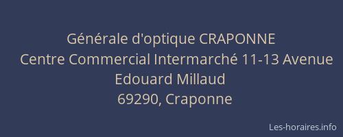 Générale d'optique CRAPONNE