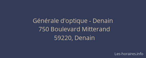 Générale d'optique - Denain