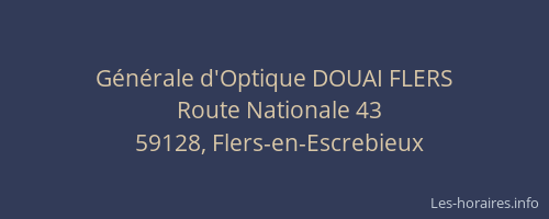 Générale d'Optique DOUAI FLERS