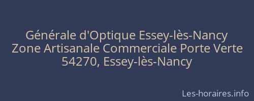 Générale d'Optique Essey-lès-Nancy