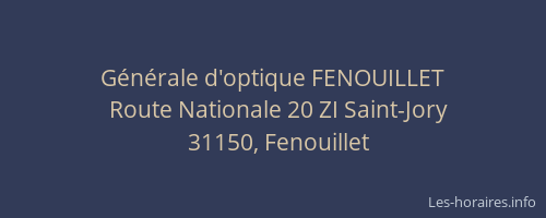 Générale d'optique FENOUILLET