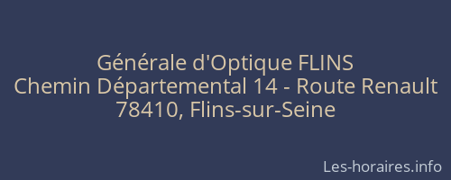 Générale d'Optique FLINS