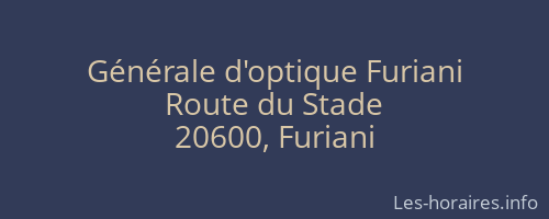 Générale d'optique Furiani