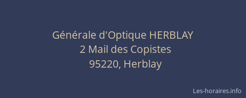 Générale d'Optique HERBLAY