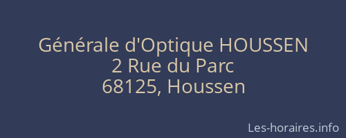 Générale d'Optique HOUSSEN