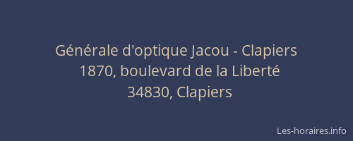Générale d'optique Jacou - Clapiers