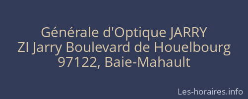 Générale d'Optique JARRY