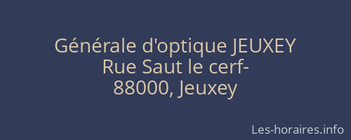 Générale d'optique JEUXEY