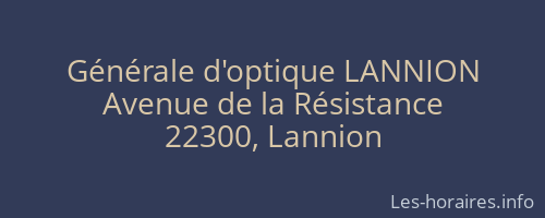 Générale d'optique LANNION