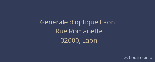Générale d'optique Laon