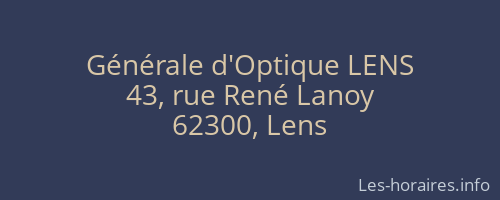 Générale d'Optique LENS