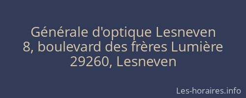 Générale d'optique Lesneven
