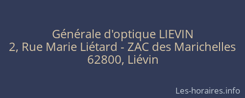 Générale d'optique LIEVIN