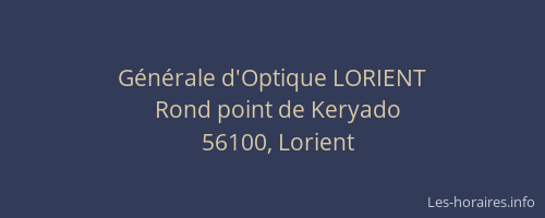 Générale d'Optique LORIENT