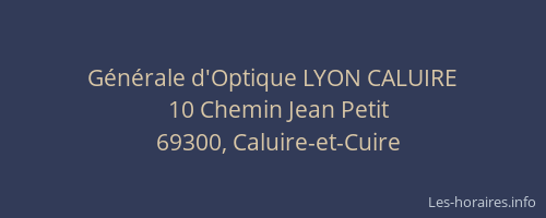 Générale d'Optique LYON CALUIRE