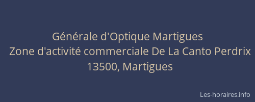 Générale d'Optique Martigues