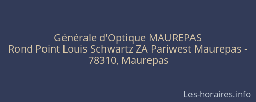 Générale d'Optique MAUREPAS