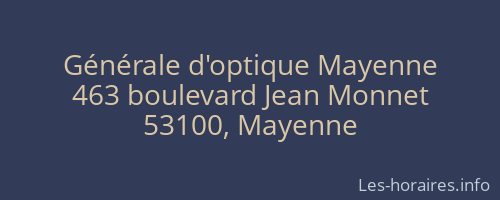 Générale d'optique Mayenne