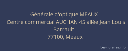 Générale d'optique MEAUX