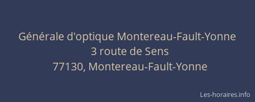 Générale d'optique Montereau-Fault-Yonne