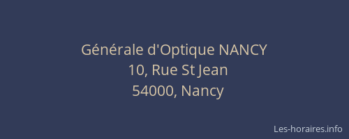 Générale d'Optique NANCY