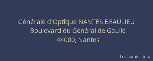 Générale d'Optique NANTES BEAULIEU